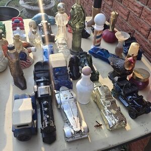 Vintage Avon Glass Car and Bottle Collection Lot Of 40